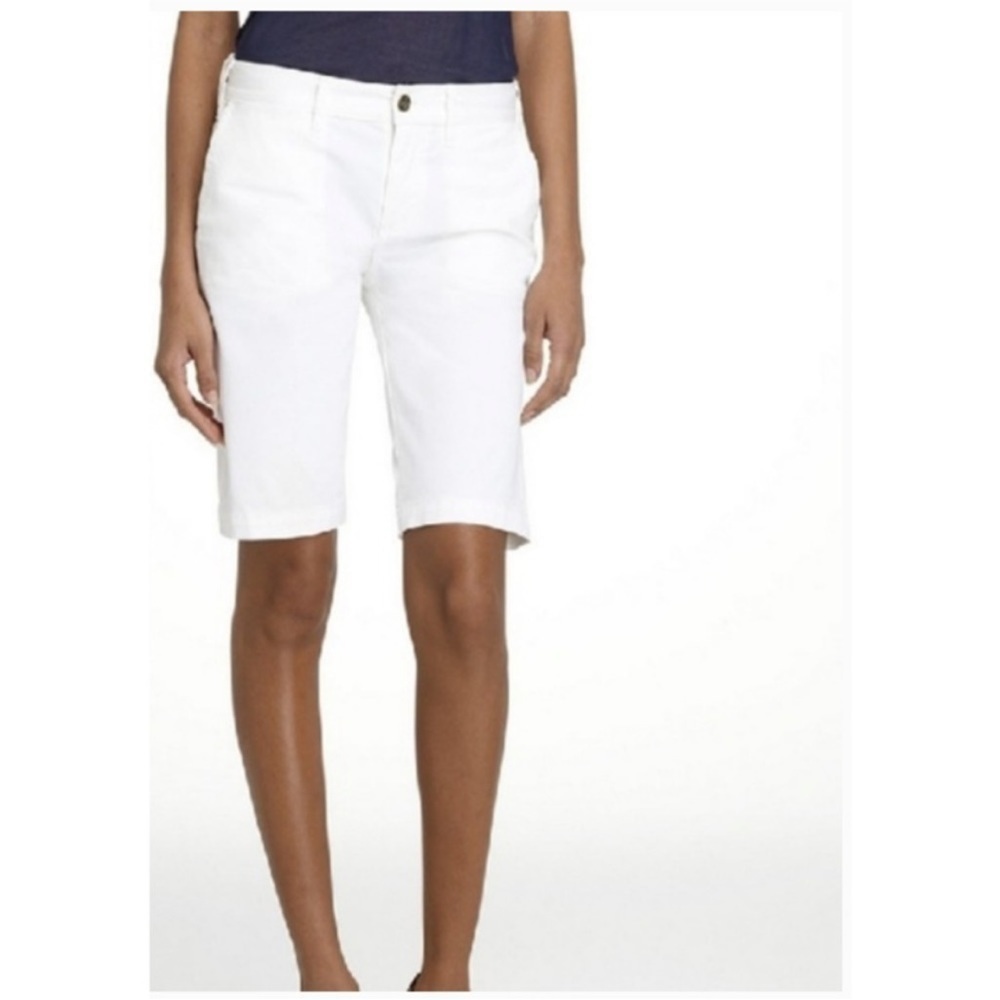 Tory Burch White Bermuda Shorts